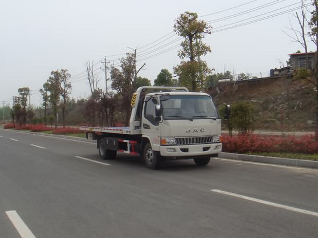 江淮平板一拖二清障车